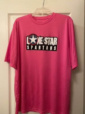 charity pink tech shirt